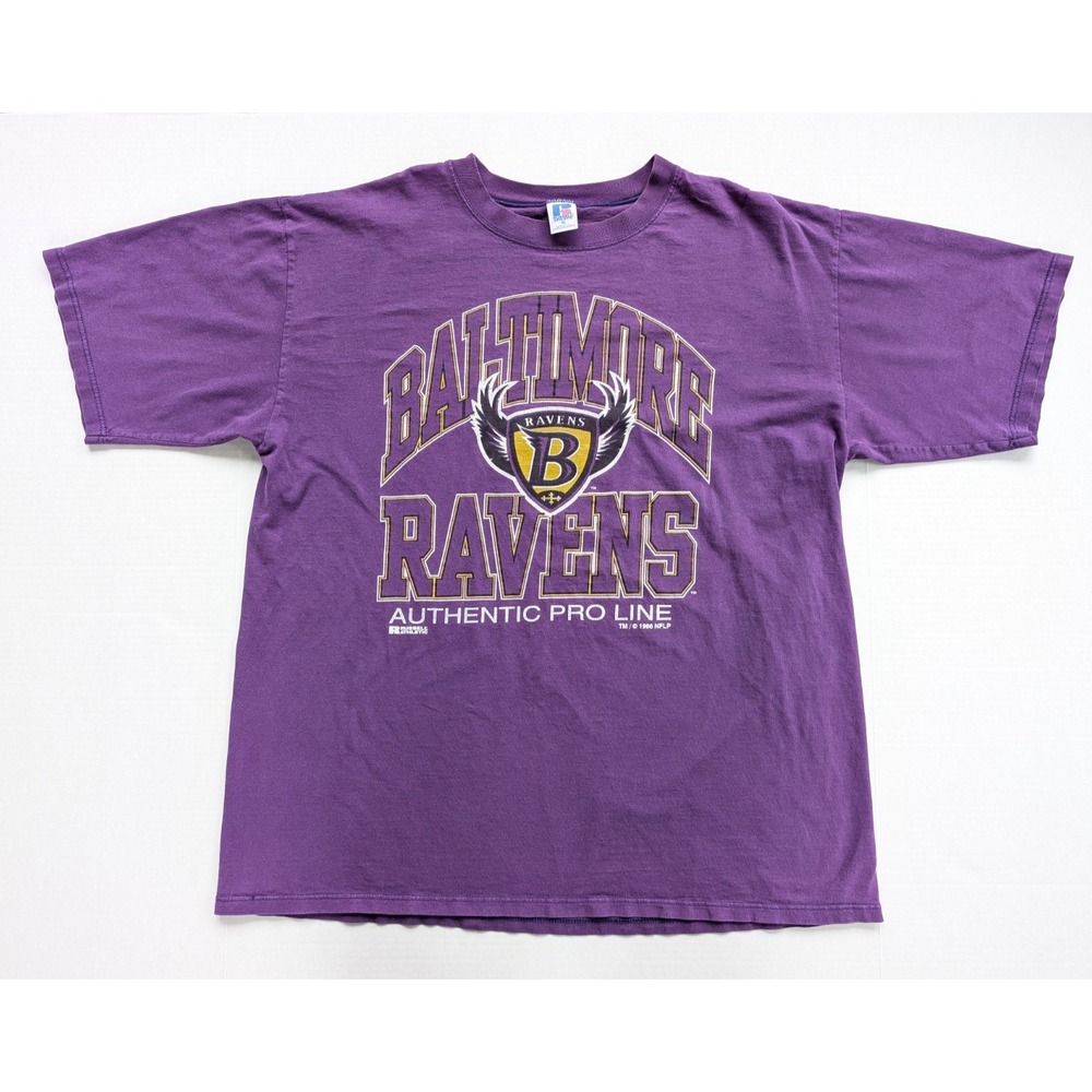 Vintage Baltimore Ravens Shirt Mens XL Original Logo 90s NFL Purple Russel